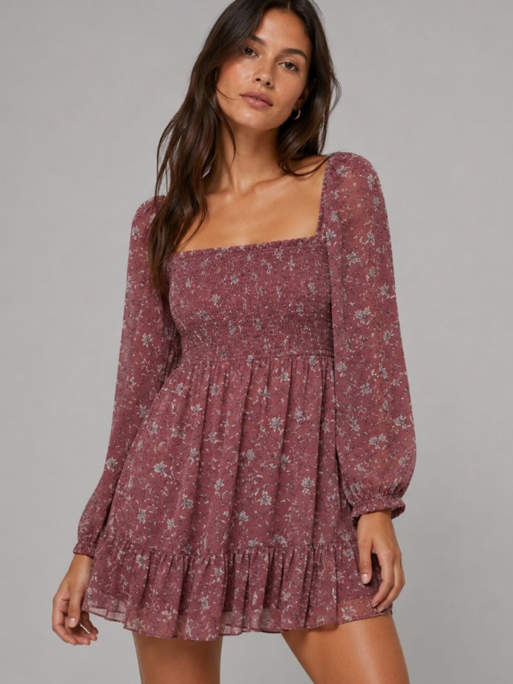 RD Style Floral Babydoll Mini Dress